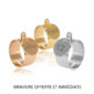 Bague acier doré charm's petite médaille à personnaliser
