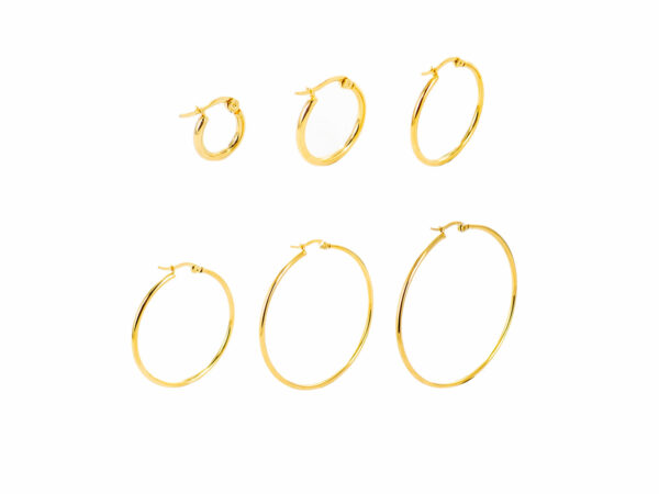 Boucles d'oreilles acier doré "créole"