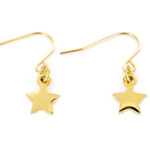 Boucles d'oreilles étoile acier doré
