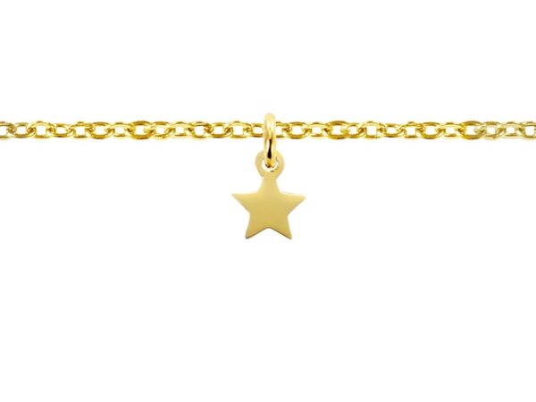 Bracelet étoile acier doré