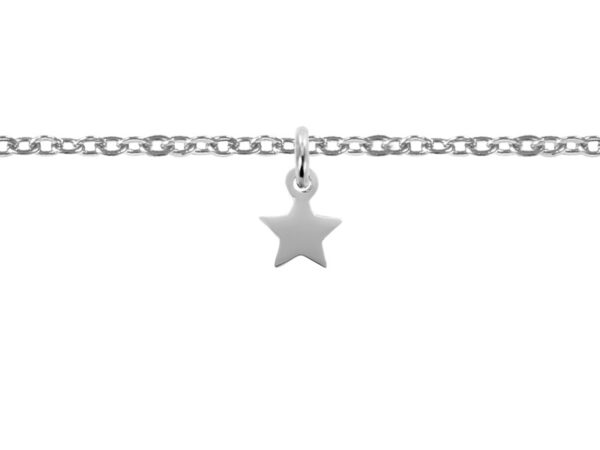 Bracelet de cheville étoile acier
