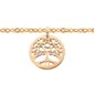 Bracelet de cheville arbre de vie acier rose gold