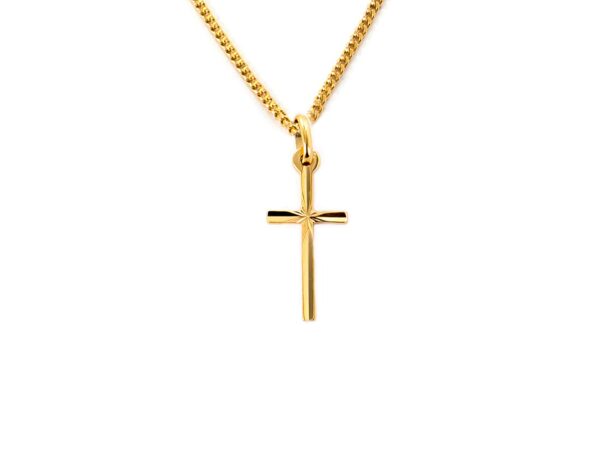 Collier croix plaqué or