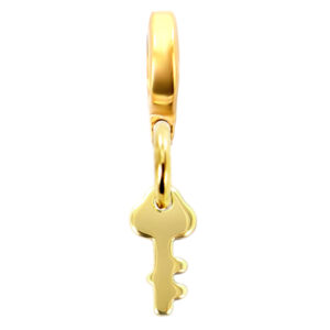 Pendentif acier doré clef | Pendentif : Version e-charm's
