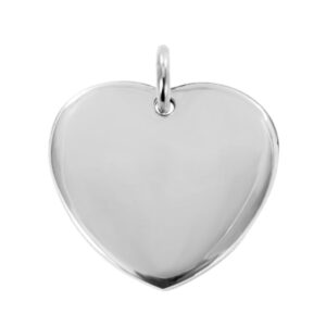 Pendentif coeur acier à personnaliser