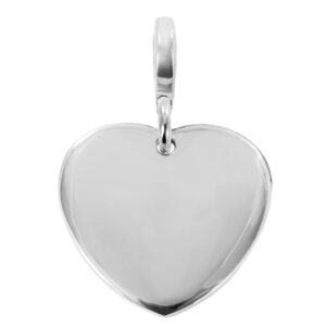 Pendentif coeur acier à personnaliser | Pendentif : Version e-charm's
