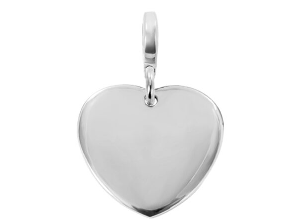 Pendentif coeur acier à personnaliser | Pendentif : Version e-charm's