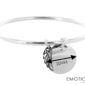 Bracelet jonc acier médaille et aile à personnaliser