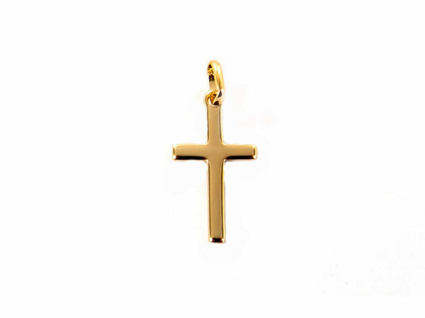 Pendentif croix plaqué or