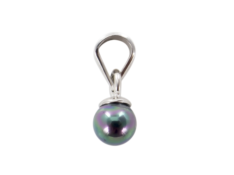 Pendentif Perle De Nacre Et Monture En Argent Massif - Bel état, D’occasion