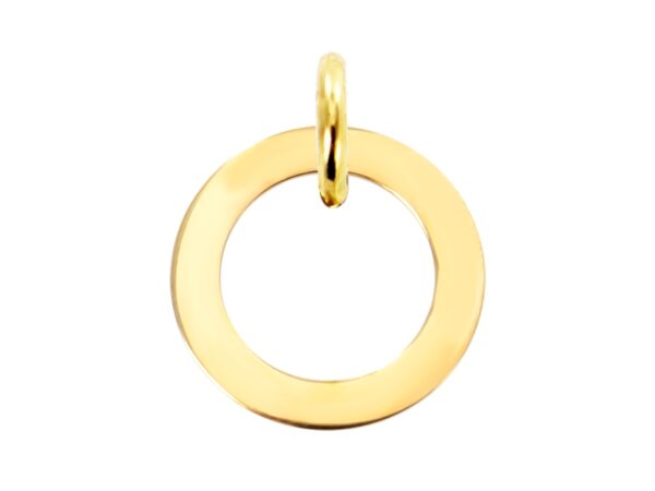 Pendentif anneau acier doré à personnaliser