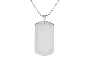 Collier plaque militaire acier à personnaliser