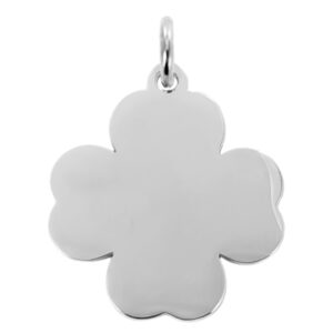 Pendentif acier trèfle à personnaliser