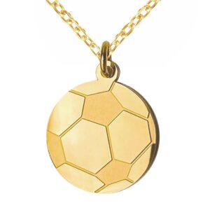 Collier orné d'un pendentif ballon de foot doré