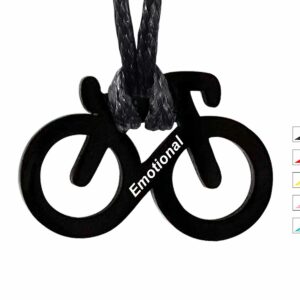 Collier cordon ajustable orné d'un pendentif vélo