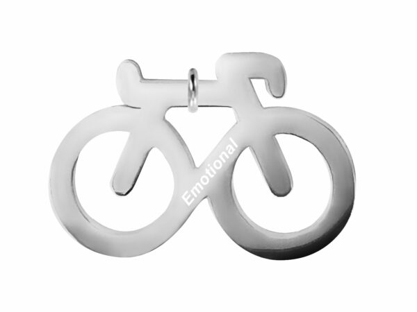 Pendentif "vélo" en acier inoxydable