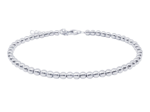Bracelet perles en argent 925/000 rhodié