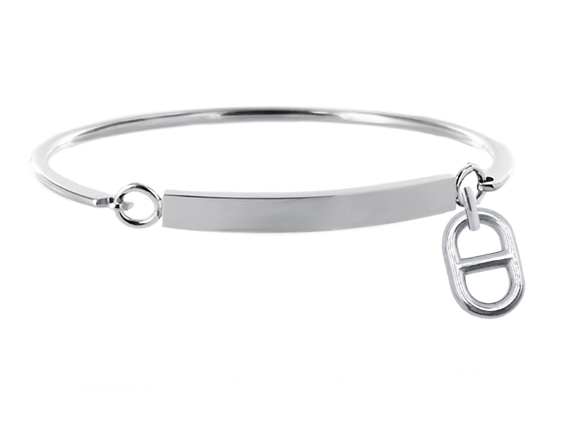 Bracelet Jonc Doré à Maille Marine & Motif Floral - Acier Inoxydable Plaqué Or, Réglable