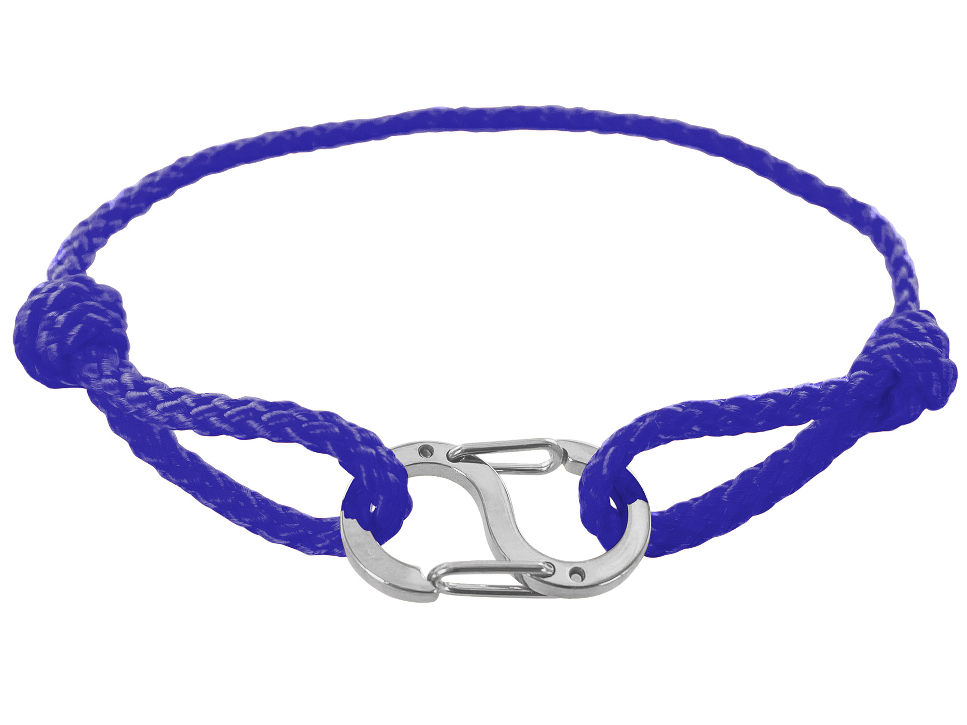 Bracelet ajustable en paracorde décoré d'un pendentif S en acier inoxydable argenté