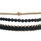 Composition de 3 bracelets "BLACK" perles naturelles Agate Noire
