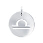 Pendentif signe astrologique en acier inoxydable argenté