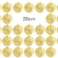 Collier orné d'un pendentif numéro découpé (20mm) en acier inoxydable doré