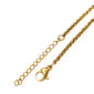 Chaîne de cheville maille jaseron en acier inoxydable doré