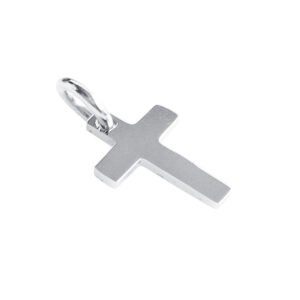 Pendentif croix à personnaliser en acier inoxydable argenté - 14mm
