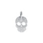 Pendentif tête de mort en acier inoxydable argenté - 14mm