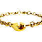 Bracelet menotte chainage grain de café 5mm doré