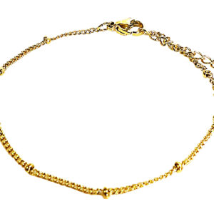 Bracelet chaîne boule en acier inoxydable doré