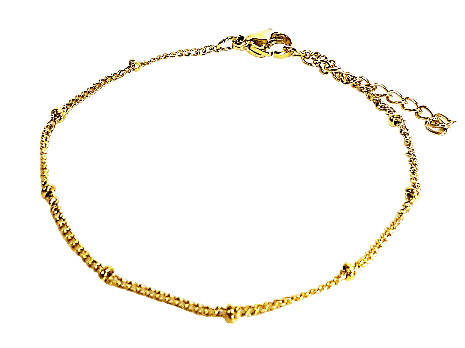 Bracelet chaîne boule en acier inoxydable doré