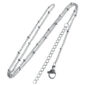 Collier chaîne boule en acier inoxydable argenté