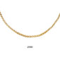 Collier maille jaseron en acier inoxydable doré - 2mm