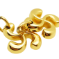 Pendentif croix basque en acier inoxydable doré - 20mm
