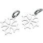Pendentif croix occitane en acier inoxydable argenté - 14mm