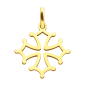 Pendentif croix occitane en acier inoxydable doré - 20mm