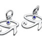 Pendentif oeil d'Horus en acier inoxydable argenté - 14mm