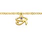 Bracelet chaînette œil d'Horus en acier inoxydable doré