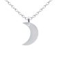 Collier orné d'un pendentif lune en acier inoxydable argenté