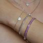 Bracelet cœur rehaussé d'oxydes de zirconium en acier inoxydable doré