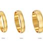 Bague demi jonc confort en acier inoxydable doré | Largeur : 6mm