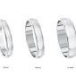 Bague demi jonc confort en acier inoxydable argenté | Largeur : 4mm
