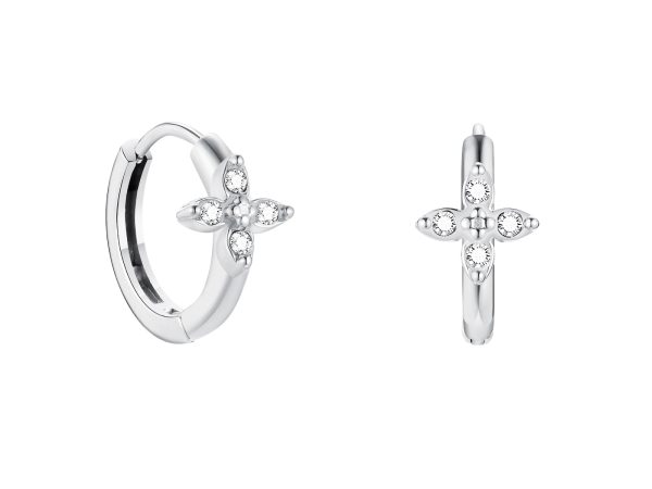 Créoles trèfle OZ en acier inoxydable argenté