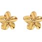 Boucles d'oreilles fleur en acier inoxydable doré