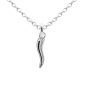 Collier corne d'abondance en acier inoxydable argenté