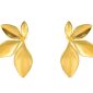 Boucles d'oreilles feuilles bohème en acier inoxydable doré
