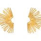Boucles d'oreilles soleil bohème en acier inoxydable doré