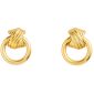 Boucles d'oreilles cercle noué en acier inoxydable doré