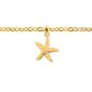Chaîne de cheville étoile de mer acier inoxydable doré